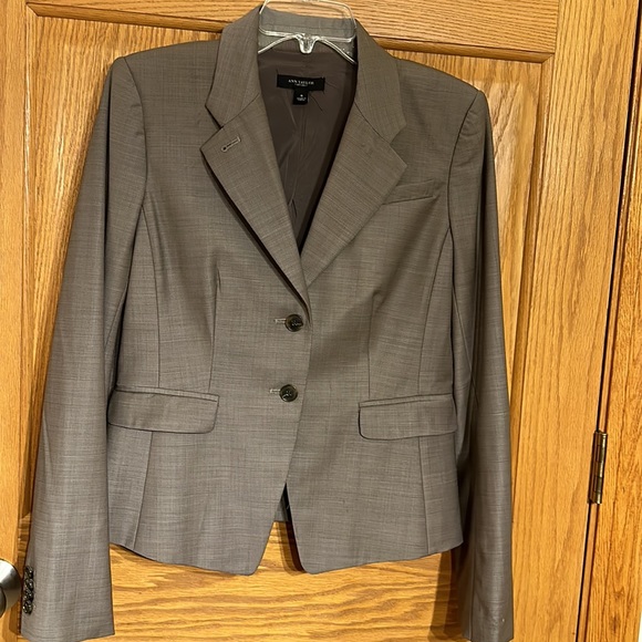 Vintage Ann Taylor 87% wool brown suit jacket with multiple variations t… - Picture 7 of 10